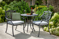 Hartman Capri Bistro Set in Antique Grey / Platinum