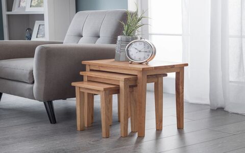 Nest Of Tables - Natural Oak Finish