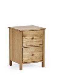 2 Drawer Bedside - Oak
