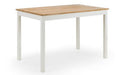 COX101 Rectangular Dining Table - Ivory & Oak