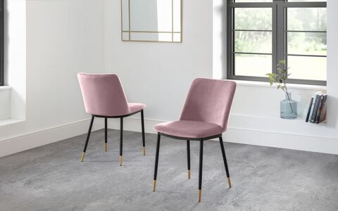 DEL004 Dining Chair - Dusky Pink