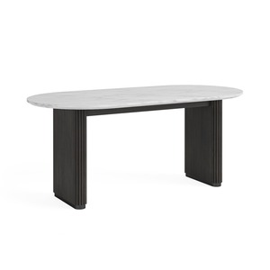 7371 Oval Dining Table Marble Top