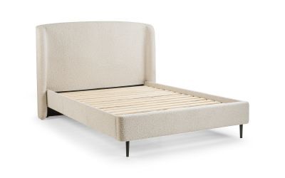 Bouclé Bed 135Cm - Ivory