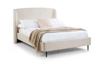 EDE001 Bouclé Bed 135Cm - Ivory