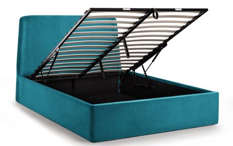 FRI052 Storage Ottoman Bed 150Cm - Teal