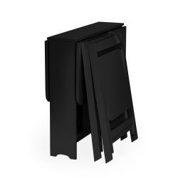 Small Gateleg Table With 2 Chairs - Black