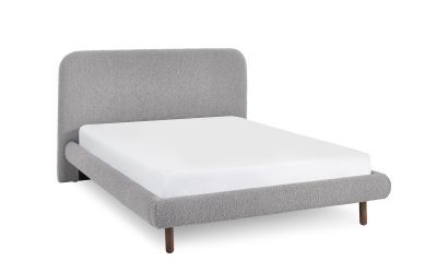HAN010 King Bed 150Cm - Grey Boucle