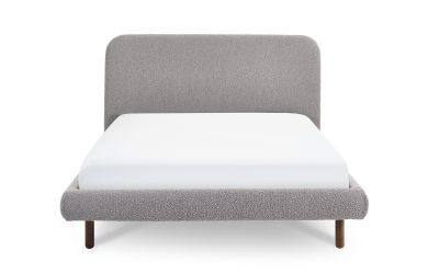 Double Bed 135Cm - Grey Boucle