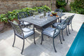 Hartman Capri 8 Seat Rectangular Dining Set in Antique Grey/Platinum