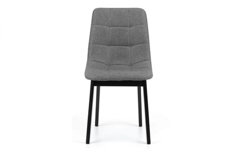 Panelled Dining Chair - Grey Linen