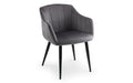 HOB001 Scalloped Dining Chair - Grey