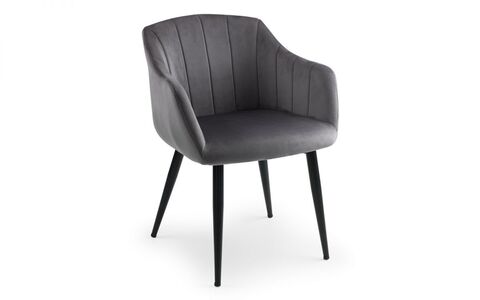 HOB001 Scalloped Dining Chair - Grey