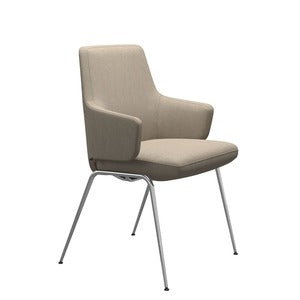 Large Low Back Dining Chair With Arms - D300