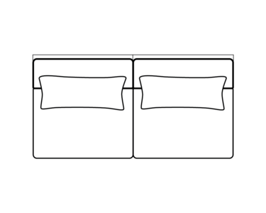 2 Seater No Arm
