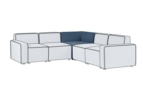 LAG011 Combination Sofa Corner Unit - Blue