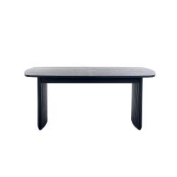 Black Fluted Extending Dining Table