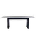 LOU004 Black Fluted Extending Dining Table