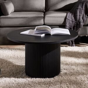Black Fluted Round Coffee Table