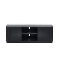 LOU010 Black Fluted Tv Unit