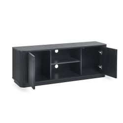 Black Fluted Tv Unit