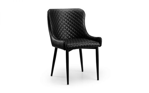LUX004 Faux Leather Dining Chair Black