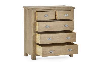 Limed Oak 3 + 2 Drawer Chest