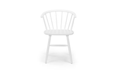 Curved Back Dining Chair - White