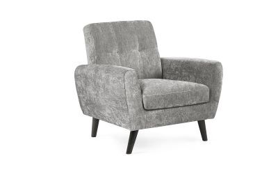 Compact Retro Chair In Contract Standard Fabric - Dove