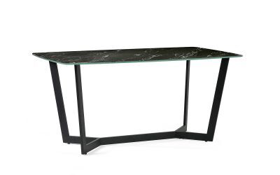 OLY011 Dining Table - Black Marble