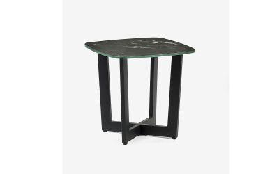 OLY012 Lamp Table - Black Marble