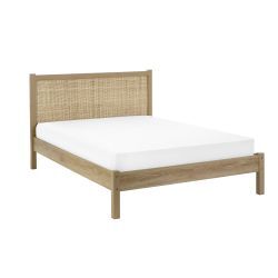 PAD009 Rattan 135Cm Double Bed - Oak