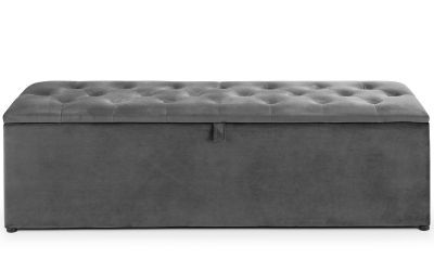 Blanket Box Dark Grey Velvet