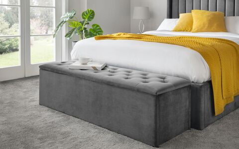 RAV101 Blanket Box Dark Grey Velvet