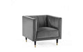 SAL411 Scalloped Back Chair - Grey
