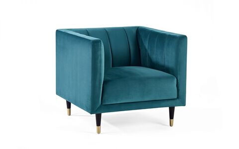 SAL401 Scalloped Back Chair - Teal