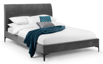 Diamond Quilted Velvet Bed 150Cm