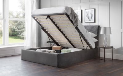 Diamond Quilted Velvet Ottoman Bed 180Cm