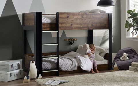 SOL102 Bunk Bed - Rustic And Black