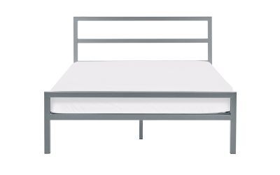 Metal Bed 135Cm - Silver