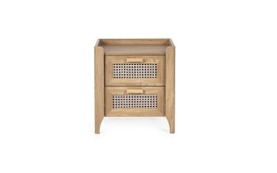 SYD001 2 Drawer Bedside - Oak