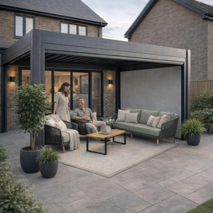 Saturn Aluminium Pergola - 4m x 3m Rectangular Grey