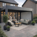 Saturn Aluminium Pergola - 4m x 3m Rectangular Grey