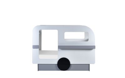 Caravan Bed - Vapor Grey And White