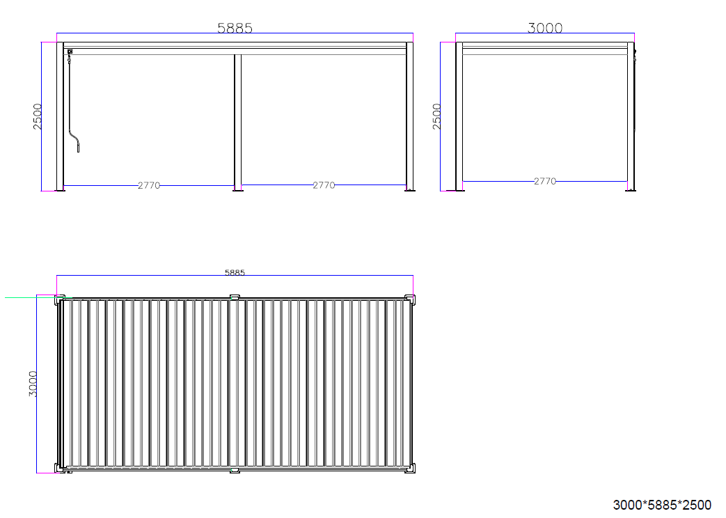 6mx3m Saturn Pergola Dimensions