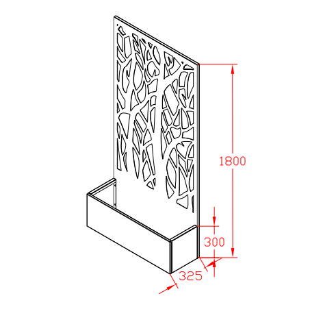 Planter Screen Dimensions 180cm