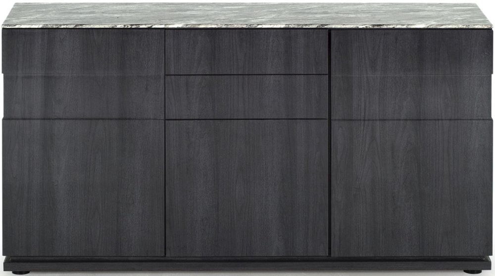 Donatella Grey Marble 3 Door Wide Sideboard