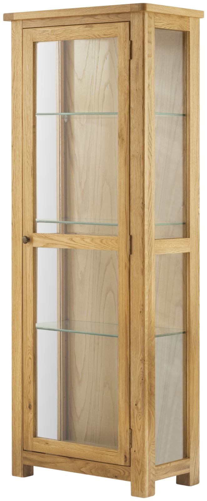 Oak and glass cabinet discount