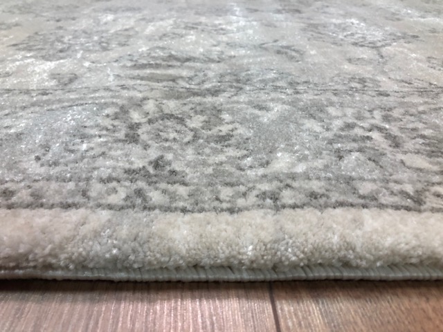 170cm Grey White Thick Pile Rug, Grey And White Rugs Uk