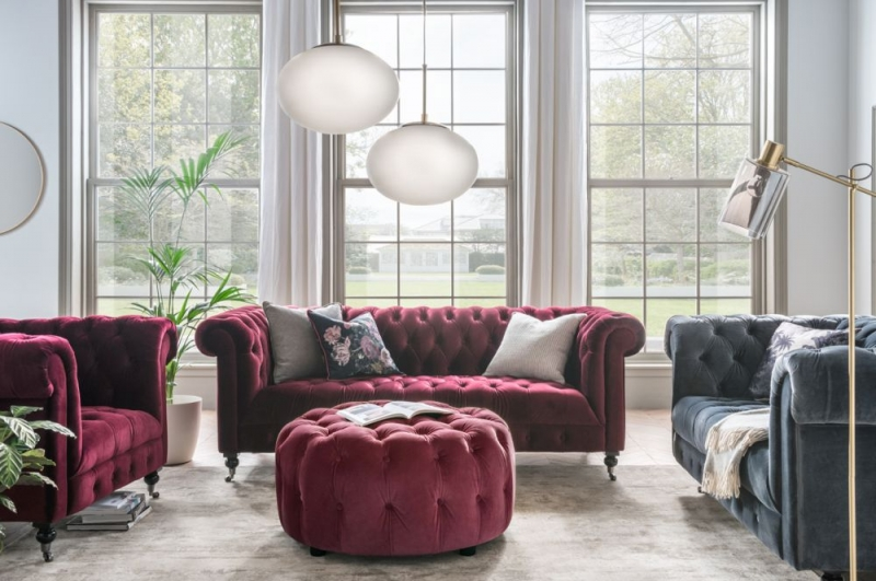 Darby 3 Seat Sofa Berry