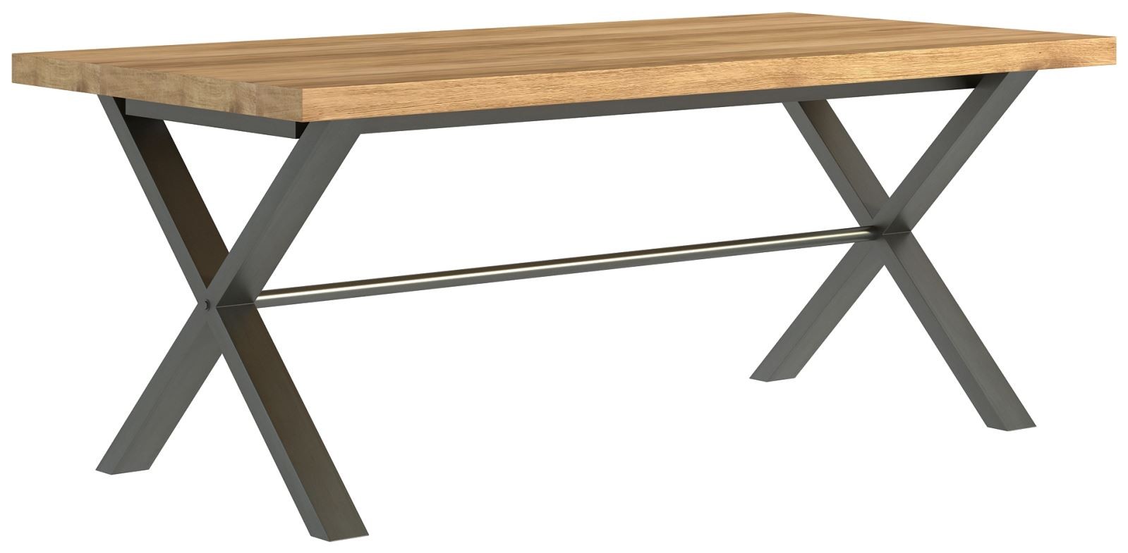Wentwood Industrial Oak Large Dining Table